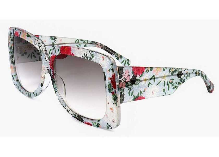 Ochelari de soare LINDA FARROW Erdem Rectangular Sunglasses With Floral Patterned Frame Multicolor Femei (BM 18091972) 2