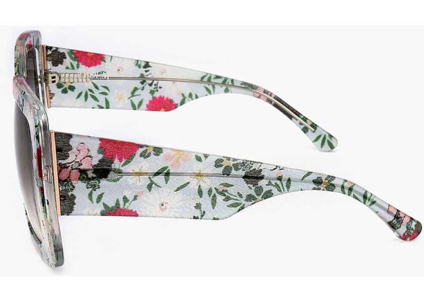 Ochelari de soare LINDA FARROW Erdem Rectangular Sunglasses With Floral Patterned Frame Multicolor Femei (BM 18091972) 3