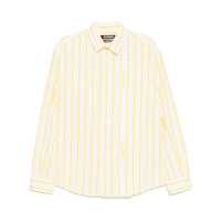 Camasi 'La Chemise Simon' Yellow Shirt With Classic Collar And All-Over Striped Motif In Cotton Man Barbati