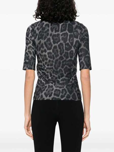 Topuri Stella McCartney Stella McCartney Leopard Print Top ASH GREY Femei (BM 18094323) 4