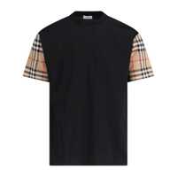 Tricouri Burberry Check Cotton T-Shirt Femei