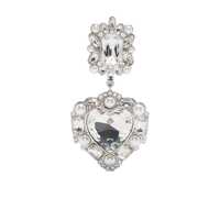 Cercei Self-Portrait Self-Portrait Crystal Pearl Heart Earrings