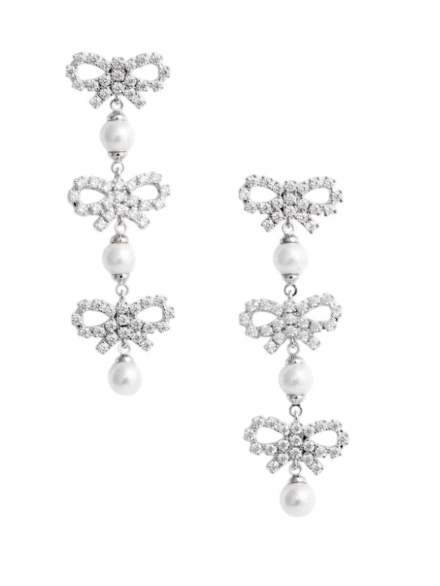 Cercei Self-Portrait Self-Portrait Micro Bow Tiered Pearl Earrings GREY Femei (BM 18094875) 1