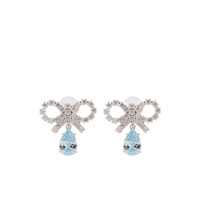 Cercei Self-Portrait Micro Bow Blue Drop Earrings Femei