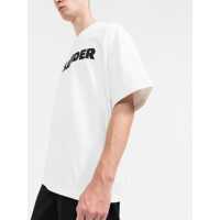Tricouri Jil Sander pentru Barbati - Tricouri Jil Sander White Oversize Crewneck T-Shirt With Logo Print On The Front In Cotton Man WHITE Barbati (BM 18096714) - B-mall.ro