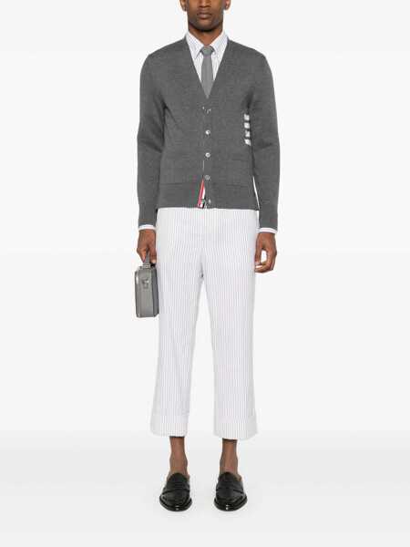 Cardigane Thom Browne Thom Browne 4Bar Cotton Cardigan GREY Barbati (BM 18097050) 2