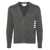 Thom Browne Thom Browne 4Bar Cotton Cardigan GREY