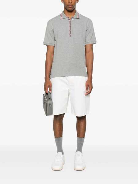 Tricouri Polo Thom Browne Thom Browne Polo Shirts GREY Barbati (BM 18097059) 2
