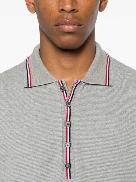Tricouri Polo Thom Browne Thom Browne Polo Shirts GREY Barbati (BM 18097059) 4