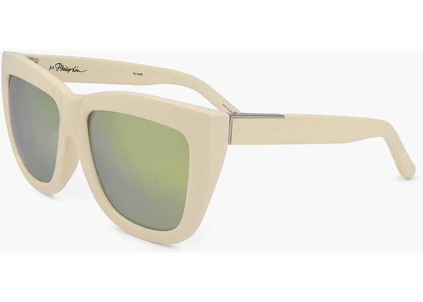 Ochelari de soare LINDA FARROW Phillip Lim Wayfarer Sunglasses With Gradient Lenses White Femei (BM 18098182) 2