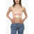 DSQUARED2 Strapless Sequined Cropped Top Pink