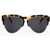 LINDA FARROW Erdem Clubmaster Sunglasses With Tortoiseshell Frame Brown