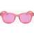 LINDA FARROW Jeremy Scott Wayfarer Sunglasses With Matte Frame Pink