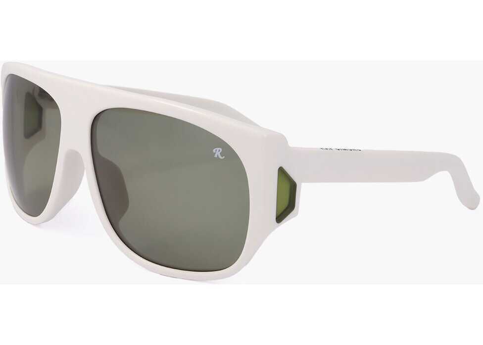 Ochelari de soare LINDA FARROW Raf Simons Shield Sunglasses With Plastic Frame White Femei (BM 18098203) 2
