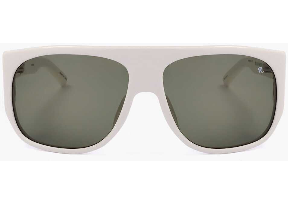 Ochelari de soare LINDA FARROW Raf Simons Shield Sunglasses With Plastic Frame White Femei (BM 18098203) 1