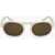LINDA FARROW Dries Van Noten Oval Sunglasses With Plastic Frame White