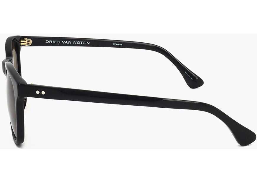 Ochelari de soare LINDA FARROW Dries Van Noten Wayfarer Sunglasses With Monochrome Lenses Black Barbati (BM 18098221) 3