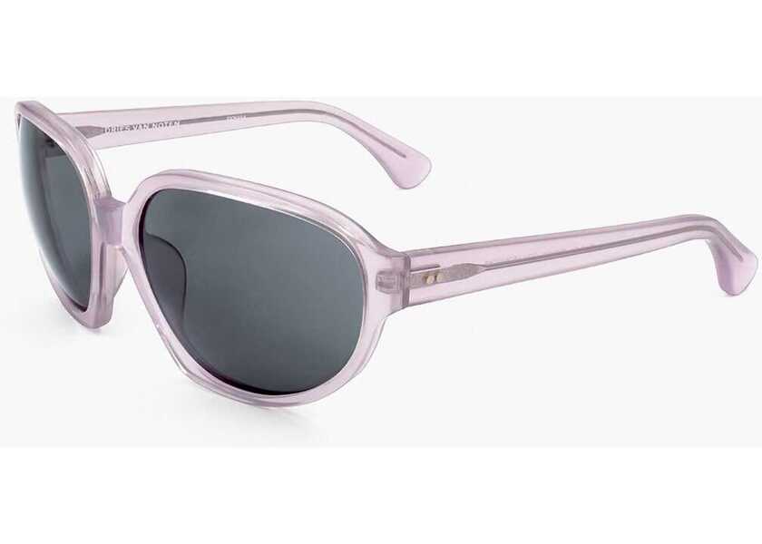 Ochelari de soare LINDA FARROW Dries Van Noten Cat-Eye Sunglasses With Transparent Frame White Femei (BM 18098233) 2