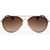 LINDA FARROW Dries Van Noten Aviator Sunglasses With Gradient Lenses Brown