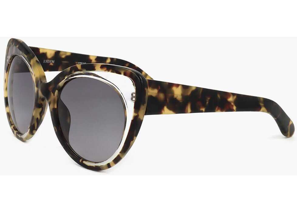 Ochelari de soare LINDA FARROW Erdem Butterfly Sunglasses With Tortoiseshell Patterned Fram Brown Femei (BM 18098245) 2