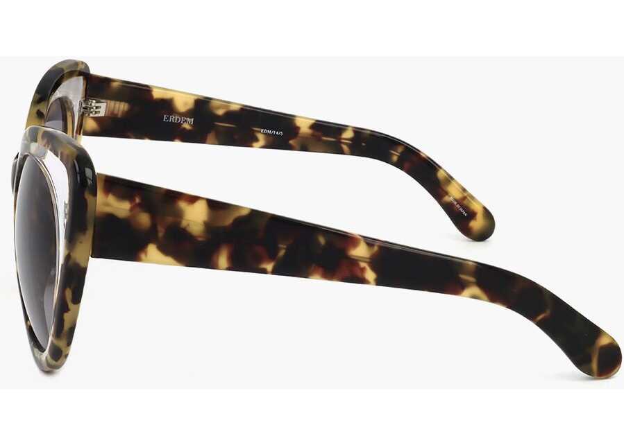 Ochelari de soare LINDA FARROW Erdem Butterfly Sunglasses With Tortoiseshell Patterned Fram Brown Femei (BM 18098245) 3