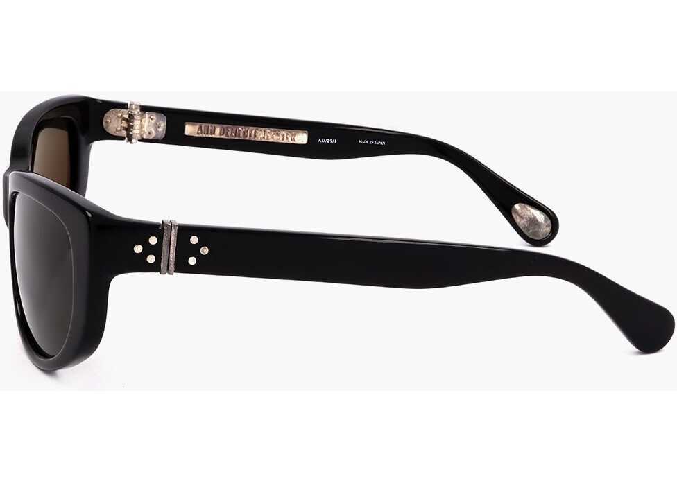 Ochelari de soare LINDA FARROW Ann Demeulemeester Rectangular Designed Sunglasses Black Femei (BM 18098248) 3