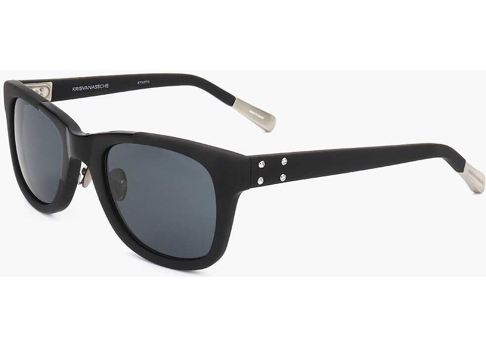 Ochelari de soare LINDA FARROW Kris Van Assche Wayfarer Sunglasses With Matte Frame Black Barbati (BM 18098254) 2