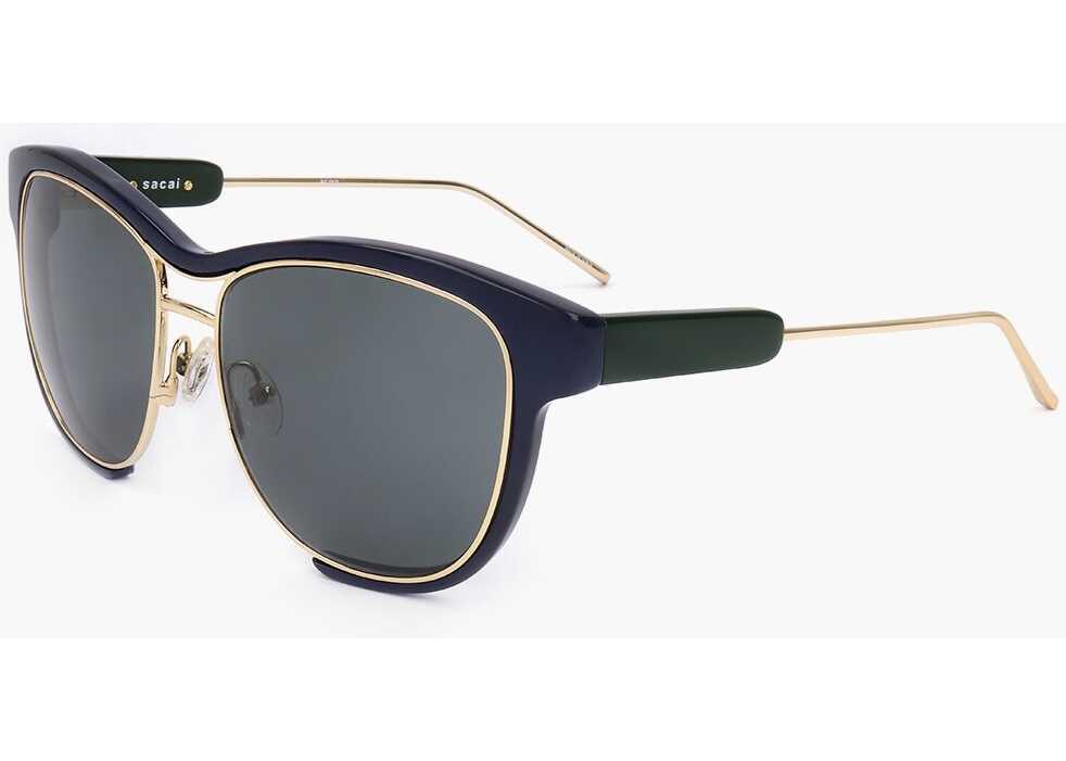 Ochelari de soare LINDA FARROW Sacai Metal Detailed Hybrid Sunglasses Blue Femei (BM 18098260) 2