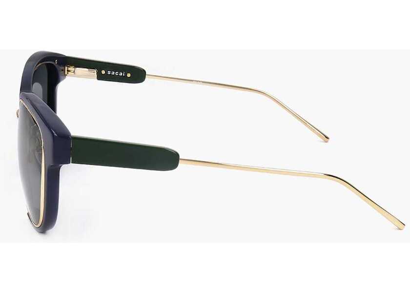 Ochelari de soare LINDA FARROW Sacai Metal Detailed Hybrid Sunglasses Blue Femei (BM 18098260) 3