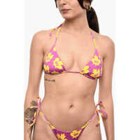 Sutiene Two-Tone Triangle Bikini Top Femei