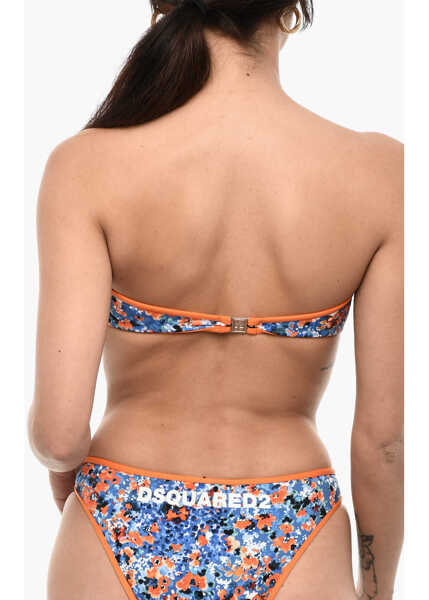 Sutiene DSQUARED2 Floral-Motif Bandeau Bikini Top Multicolor Femei (BM 18098272) 2