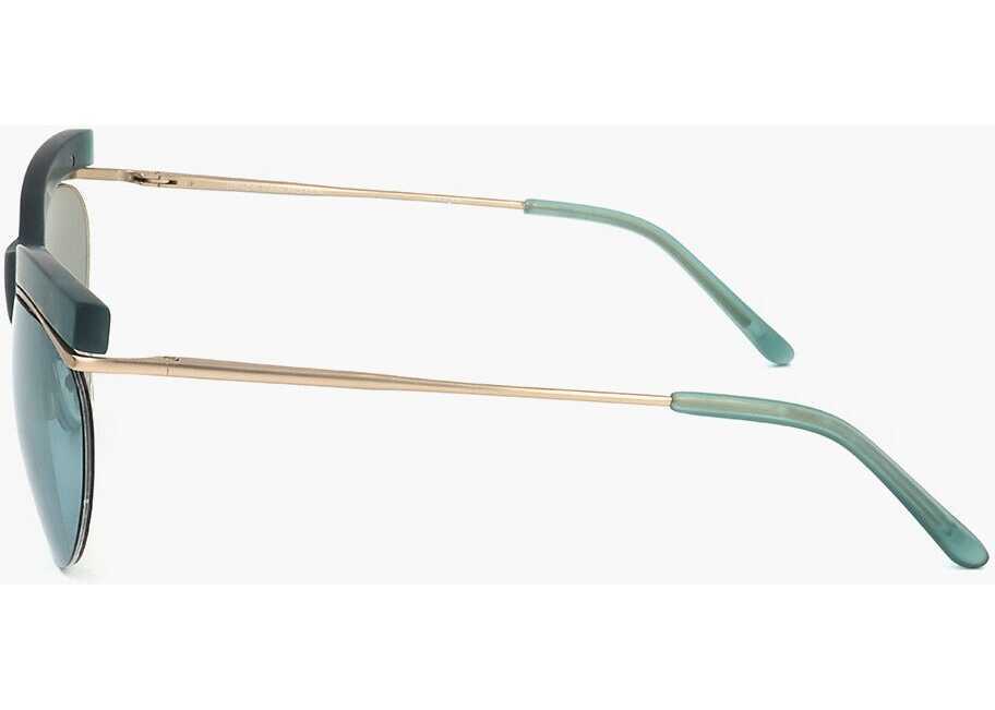 Ochelari de soare LINDA FARROW Dries Van Noten Clubmaster Sunglasses With V-Shaped Bridge Light Blue Femei (BM 18098281) 3