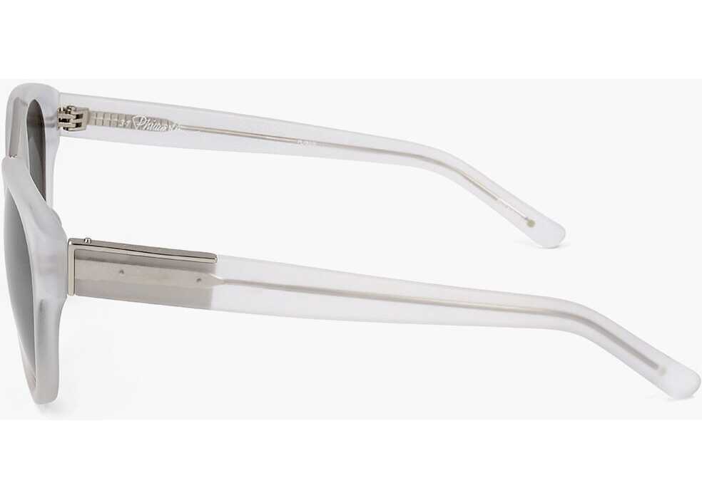 Ochelari de soare LINDA FARROW Phillip Lim Aviator Sunglasses With See Through Frame White Femei (BM 18098287) 3