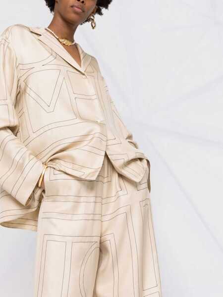 Pantaloni casual TOTME Trousers Beige Femei (BM 18098295) 5