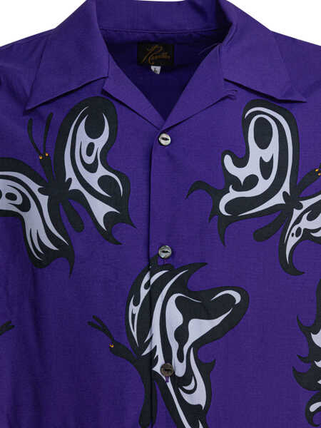 Camasi casual NEEDLES One-Up shirt Purple Barbati (BM 18098475) 3