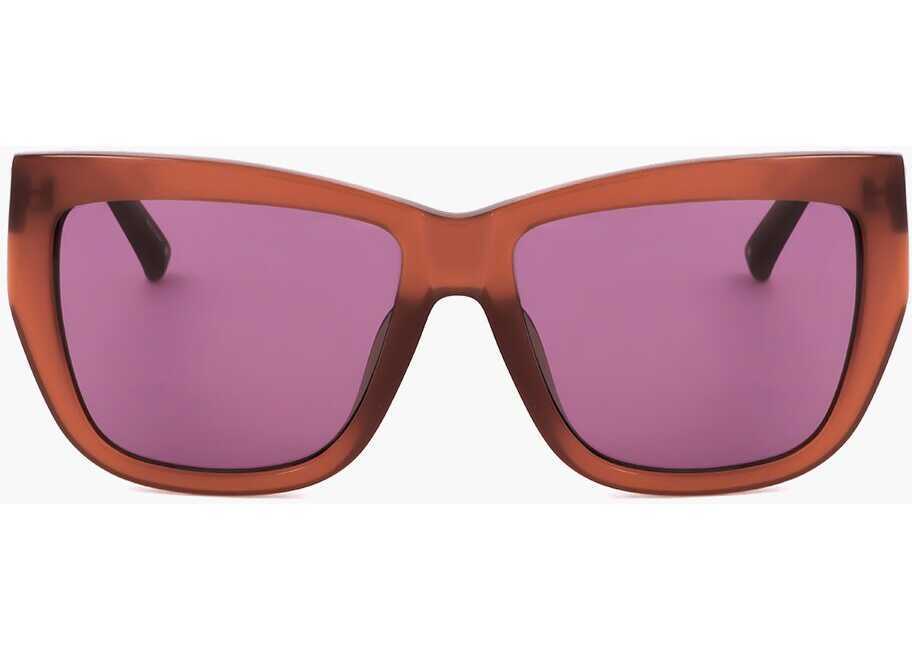 Ochelari de soare LINDA FARROW Phillip Lim Rectangular Sunglasses With See Through Frame Brown Femei (BM 18098560) 1
