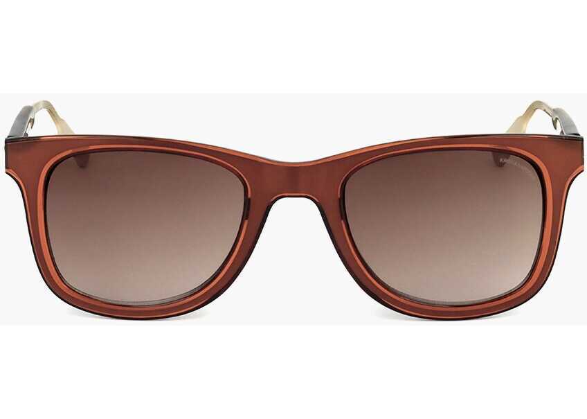 Ochelari de soare LINDA FARROW Kris Van Assche Wayfarer Sunglasses With Gradient Lenses Brown Barbati (BM 18098566) 1