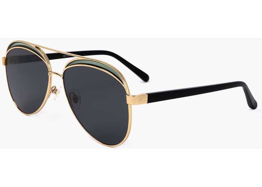 Ochelari de soare LINDA FARROW No 21 Aviator Sunglasses With Metal Frame Multicolor Femei (BM 18098572) 2