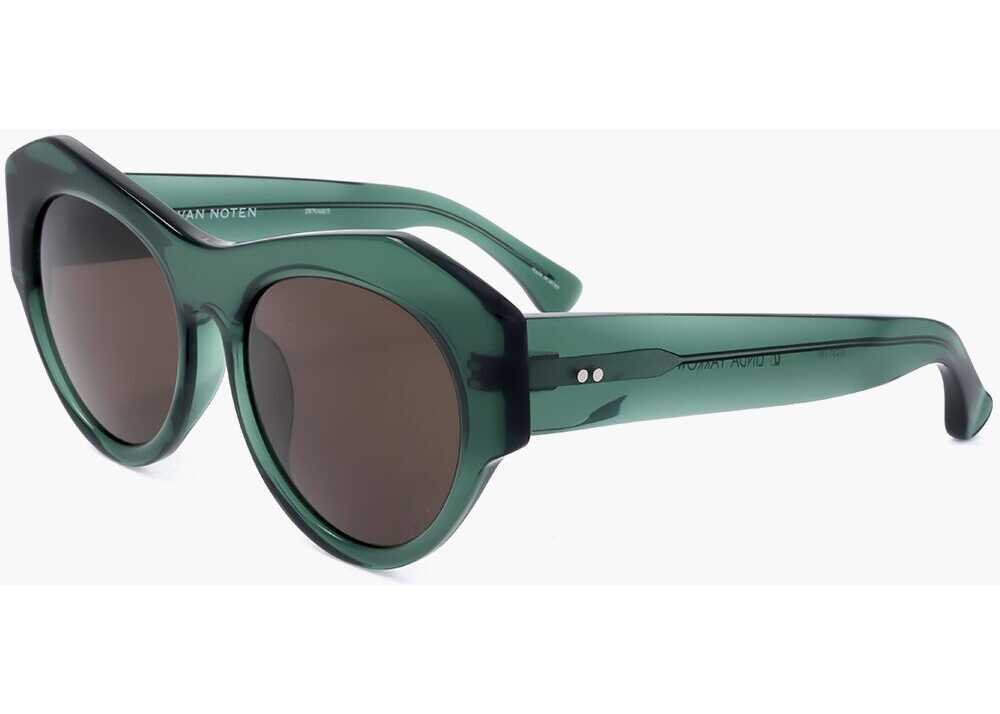 Ochelari de soare LINDA FARROW Dries Van Noten Sunglasses With See Through Frame Green Femei (BM 18098578) 2