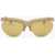 LINDA FARROW Dries Van Noten Clubmaster Sunglasses With V-Shaped Bridge Yellow