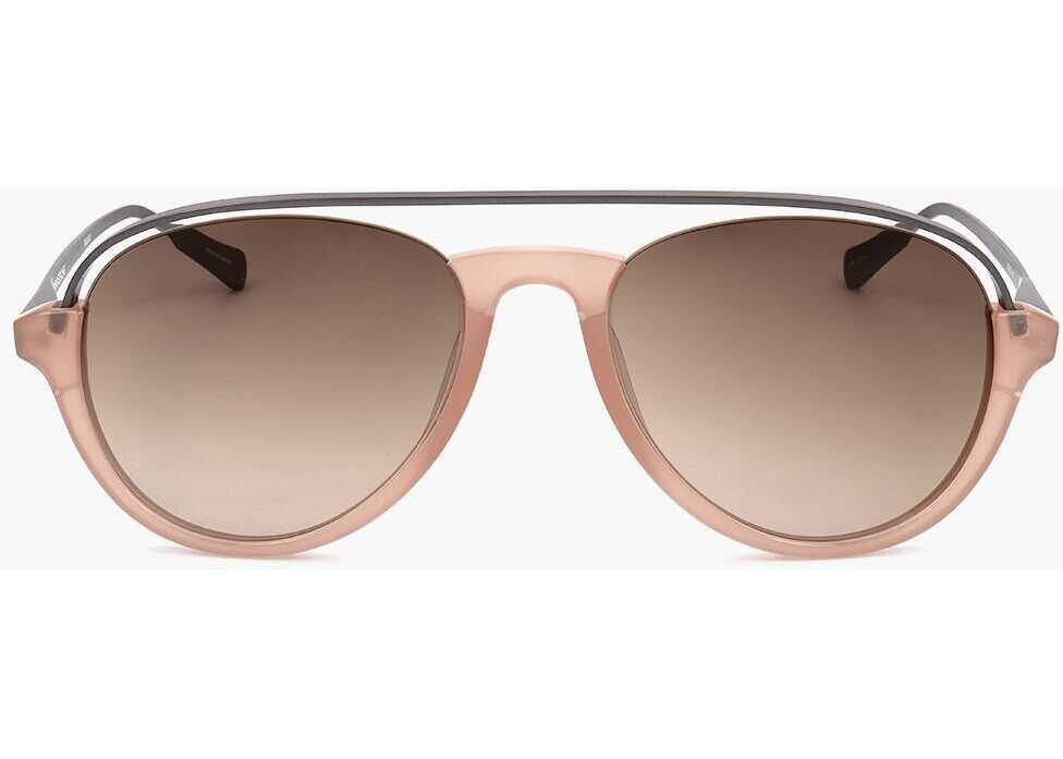 Ochelari de soare LINDA FARROW Kris Van Assche Aviator Sunglasses With Gradient Lenses Brown Barbati (BM 18098602) 1