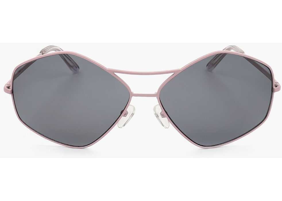 Ochelari de soare LINDA FARROW Dries Van Noten Pentagonal Sunglasses With Double Bridge Silver Femei (BM 18098608) 1
