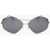 LINDA FARROW Dries Van Noten Pentagonal Sunglasses With Double Bridge Silver