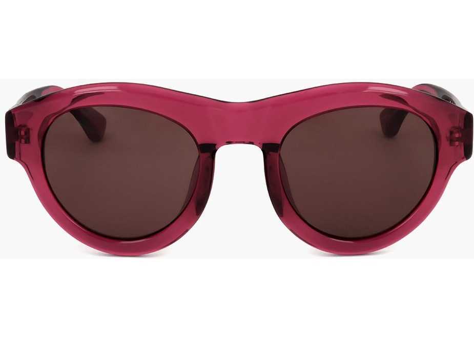 Ochelari de soare LINDA FARROW Dries Van Noten Sunglasses With See Through Frame Red Femei (BM 18098611) 1