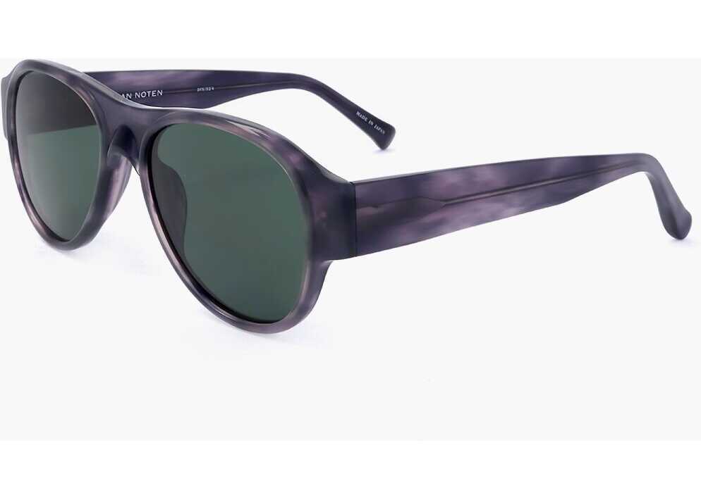 Ochelari de soare LINDA FARROW Dries Van Noten Aviator Sunglasses With Tortoiseshell Frame Blue Femei (BM 18098617) 2