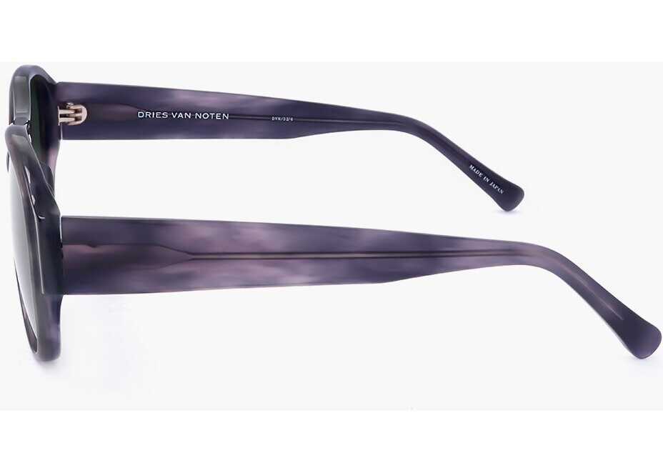 Ochelari de soare LINDA FARROW Dries Van Noten Aviator Sunglasses With Tortoiseshell Frame Blue Femei (BM 18098617) 3