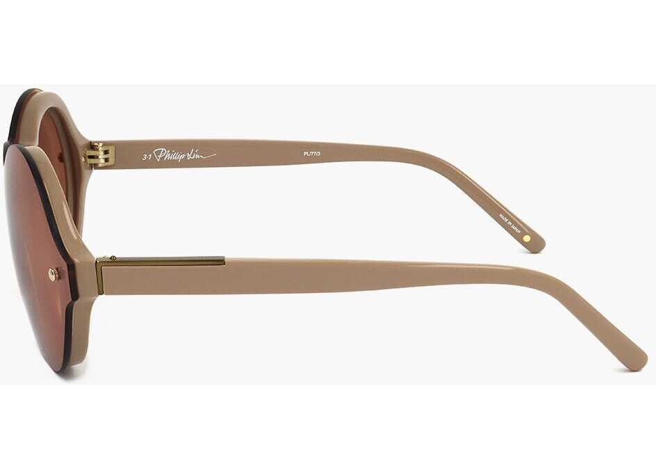 Ochelari de soare LINDA FARROW Phillip Lim Full-Lens Designed Oval Sunglasses Orange Barbati (BM 18098635) 3