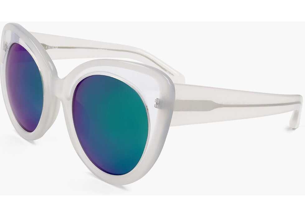 Ochelari de soare LINDA FARROW Erdem Cat-Eye Sunglasses With Iridescent Lenses White Femei (BM 18098641) 2