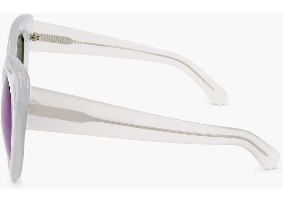 Ochelari de soare LINDA FARROW Erdem Cat-Eye Sunglasses With Iridescent Lenses White Femei (BM 18098641) 3