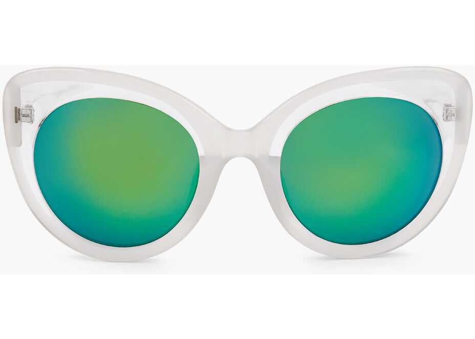 Ochelari de soare LINDA FARROW Erdem Cat-Eye Sunglasses With Iridescent Lenses White Femei (BM 18098641) 1